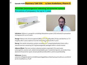 KYLEENA (levonorgestrel-releasing intrauterine system)- Prevention of pregnancy