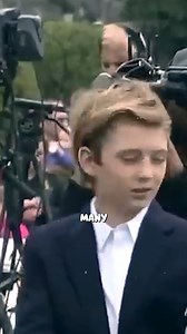 Barron Trump, now 18, stands tall at 6'7" and continues to grow into his own public presence, resembling his father more every day. #barrontrump #trumpfamily #growinguptrump #familyresemblance #tallguy | Adorable Celebrity