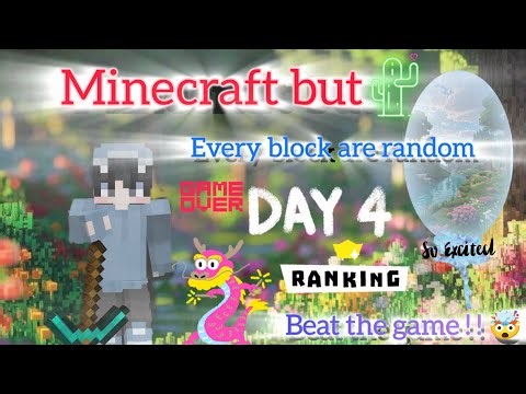 Minecraft but every block is random🫣. A challenge. //Subscribe// #minecraft
