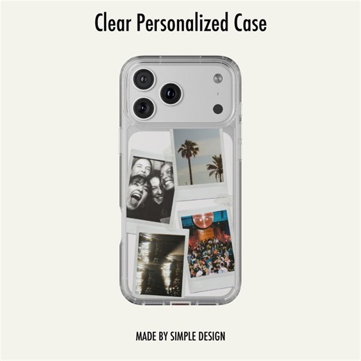 Personalized Phone Case for iPhone 17 16 15 14, Custom Phone Case With Your Own Picture, Collage Photo, Polaroid Photo, Clear Case - Etsy