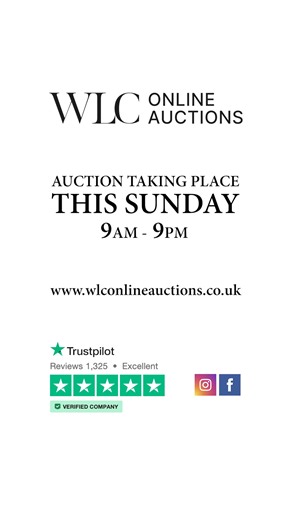 ONLINE AUCTION THIS SUNDAY! 9AM-9PM! Thousands of lots will be sold for less than RRP or Market value. View catalogue - www.wlconlineauctions.co.uk As seen advertised on all major Sky television channels. Rated 5* Excellent on “Trustpilot” ⭐⭐⭐⭐⭐ https://uk.trustpilot.com/review/wlconlineauctions.co.uk Register www.wlconlineauctions.co.uk/register Enquiries 01704 829191 Info@wlconlineauctions.co.uk Do not miss out, Register Today! 👇 | WLC Auctions