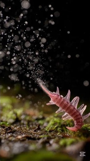 ALIENS ON EARTH:The worm that shoots SLIME 🐛🕸️​#velvetworm #weirdnature #creepybugs