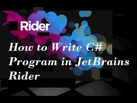 How to Write C# Program in JetBrains Rider