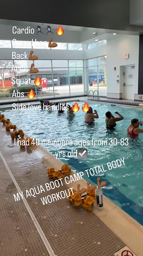 MY AQUA BOOT CAMP CLASS I HAD 40 MEMBERS TODAY AGES 30-83YRS OLD TOTAL BODY WORKOUT☑️ #kafedreamz1 #cafeowner #boutiqueowner #fitnessinstructor | Keesha Burton | Facebook