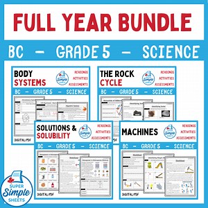 BC Grade 5 Science Full Year Bundle
