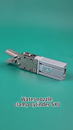 Water nozzle clamp cylinder#automation #pneumatics #industry #cylinder #clamp