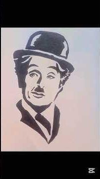 Charlie Chaplin Pencil Sketch 🎭 | Emotional Art with Music 🎵