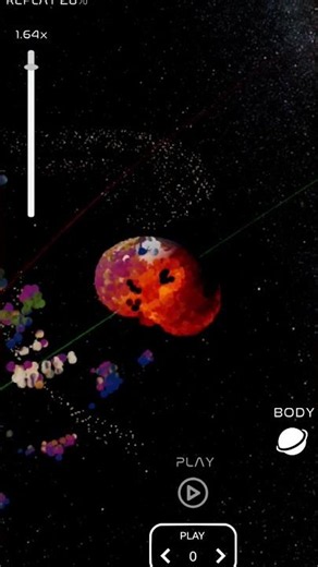 Pluto vs Earth's rings collision #space #physics #simulation