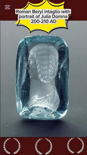 Roman Beryl intaglio with a portrait of Julia Domna #archeology #art #rome #ancient #gemstone