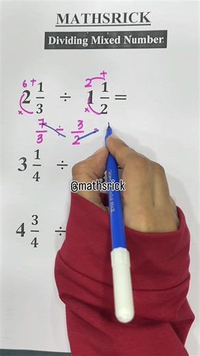Mathsrick on Instagram: "Division of Mixed Numbers 📚✅"