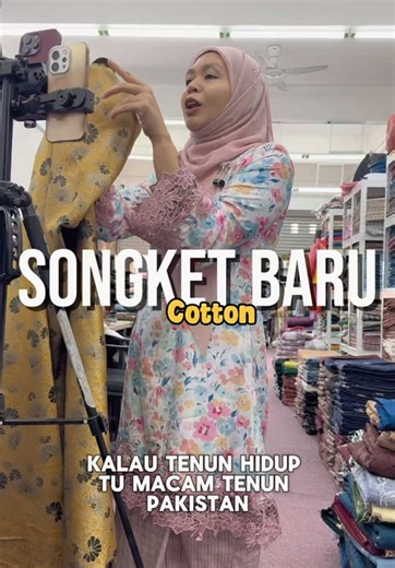 Songket Baru Cotton Kain Pasang Cantik