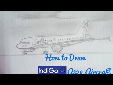 How to draw IndiGo airplane step by step | Full Drawing in Pencil Shading || State of the Art