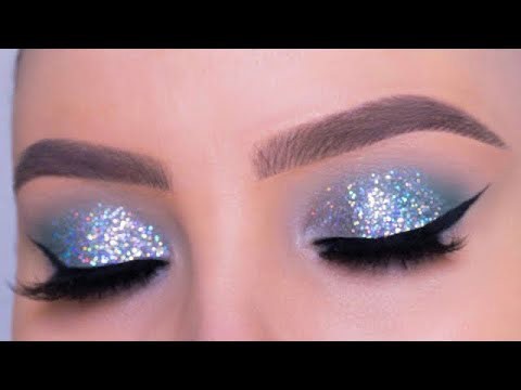 Crystal Silver Eye Makeup Tutorial for the Holiday's