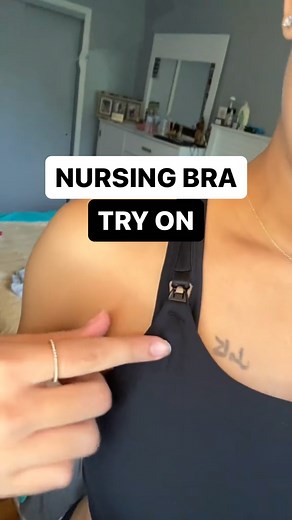 A hands-free pumping & nursing bra try on. It’s it’s worth the hype ladies! Lots of colors and styles now available 🤍 | Love and Fit