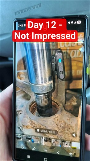 Day 12: What’s More Done… My Wheel Bearing or My Phone? Hydraulic press disaster.
