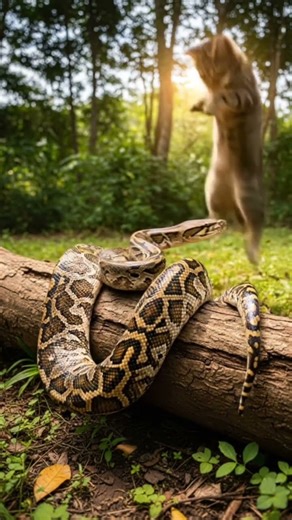 #DreamScreenAI python vs cat on this one #cat #python