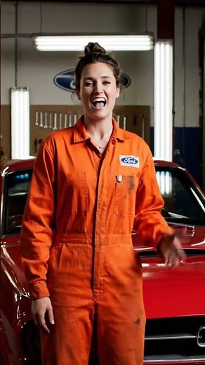 "Confident Girl with Ford Mustang | Cinematic Car Beauty in 8K | #googleveo #veo3