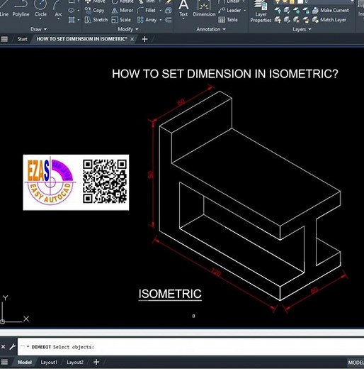 How to set dimension in ISOMETRIC ?