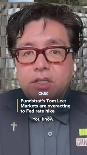 Fundstrat’s Tom Lee says the stock market is overreacting to the Federal Reserve's decision on Wednesday to raise its key interest rate by a quarter percentage point. Watch more at the #linkinbio or the link on screen. #CNBC