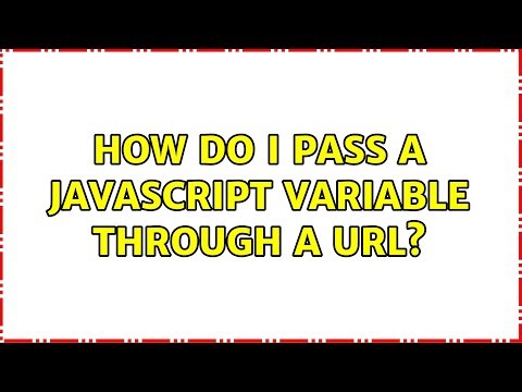 How do I pass a javascript variable through a URL?