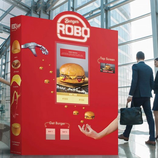 Hamburger vending machine. Hamburger vending machine!