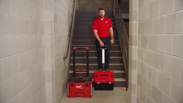 Milwaukee PACKOUT 18.6 in. Tool Storage Crate Bin with Carrying Handles and 50 lbs. Weight Capacity 48-22-8440