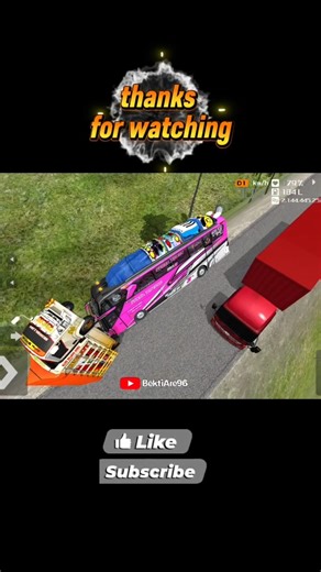 bus vs truck😱 #feedshorts #reels #jalurextreme #eurotruksimulator2 #ets2 #bussid #shorts #fypシ゚viral