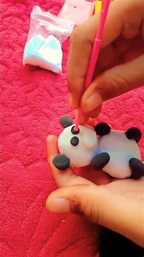 DIY Panda using clay 🐼✨💕🥰 #crafter #shortvideo #subscribe #youtuber