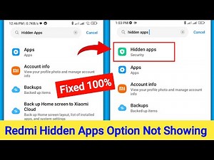 How to Fix Redmi Hidden Apps Option Not Showing || Hidden Apps Option Not Showing On Redmi Mi