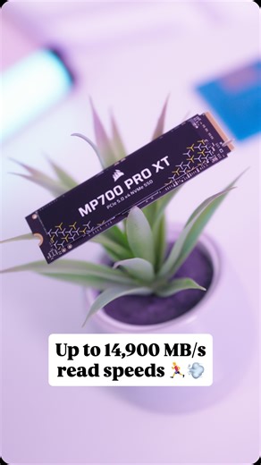 Driggsytech | Up to 14,900 MB/s read speeds!? 🤯 @corsair’s new MP700 PRO XT is insanely fast 🏃‍♂️💨 PCIe 5.0 x4 NVMe M.2 SSD - Up to 14,900MB/s read... | Instagram