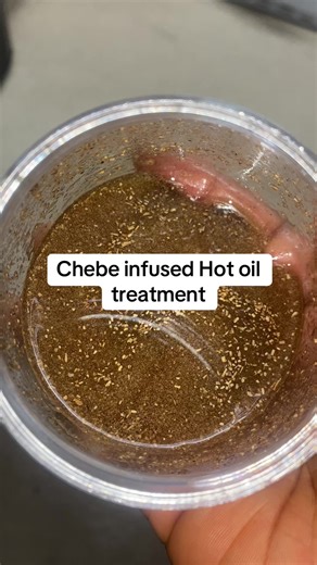 Chebe infused hot oil treatment 💇🏽‍♀️