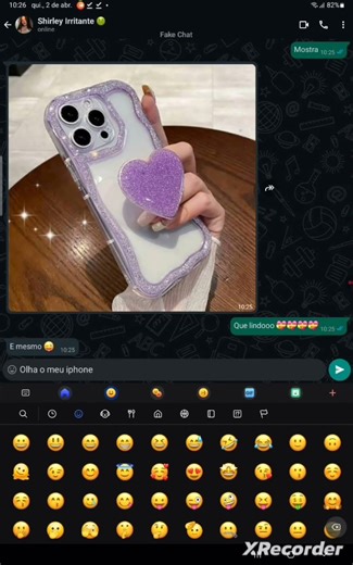 (fake chat) apeu ganhei o iPhone da minha tia ricaa 🤩