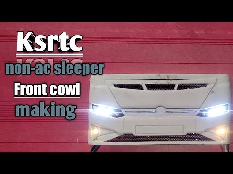 Ksrtc non-ac sleeper // prakash vega // bus miniature front cowl making.