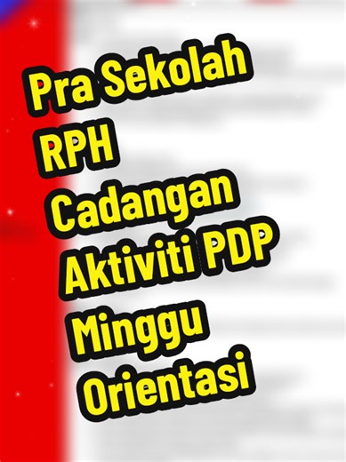 Prasekolah 2026 Cadangan Aktiviti PDP : Minggu 1 (Orientasi Tahun 2026) Dapatkan di sini : https://tpaper.my/2p9b5k26 Cadangan Aktiviti PdP Minggu 1 ini format disusun untuk minggu orientasi murid prasekolah. Guru boleh merujuk kertas kerja sebagai panduan dalam pelaksanaan aktiviti. RPH disediakan dalam format Word (boleh edit) dan sesuai digunakan sebagai panduan pengajaran harian guru prasekolah. Modul aktiviti turut disediakan dalam format PDF dan PowerPoint (boleh edit) bagi menyokong pelak