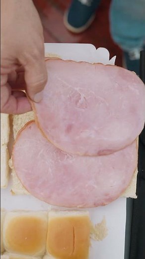 Garlic Butter Ham & Cheese Sliders on the Blackstone Camping Griddle