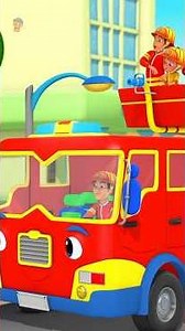 Wheels on the Firetruck, Fun Rescue Song #nurseryrhymes #shorts