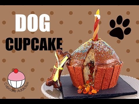 Giant Cupcake for DOGS?! How to Make a Puppy Piñata Birthday Cake with Cupcake Addiction