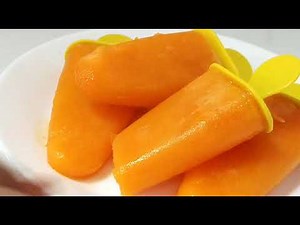 How to make orange popsicle recipe . Only 2 ingredients . Home made popsicle ! Orange ice cream.