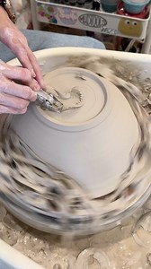 🌟 Trimming Tuesday! 🌟Here I am trimming a rolled edge spouted batter bowl using the T3 and T204 trimming tools from Diamond Core Tools, and it's turning out beautifully. 🎨✨If you've ever wanted to make your own unique wheel thrown bowl, now's your chance! Check out my step-by-step video on ClayShare, where I guide you through the entire process. Let's get creative together!👉 Watch the video here!https://clayshare.com/programs/throwing-a-rolled-rim-batter-bowlHappy potting! 💚 | Clayshare