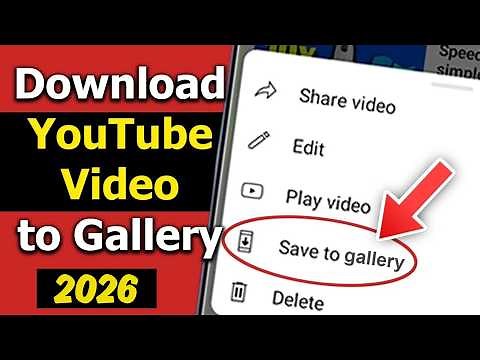 (NEW UPDATE) How to download YouTube Videos to Phone Gallery 2026 (Android and iphone)