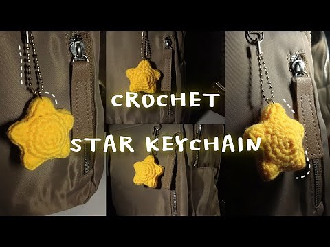 How to crochet a star keychain ⭐ | How to make a crochet star keychain ✨