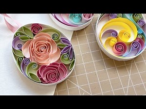 Easter crafts - Quilling Paper Art - Easter eggs decor