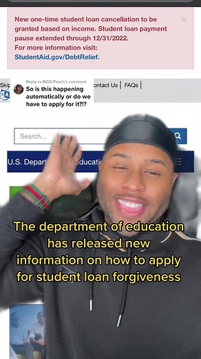 Replying to @BIGG Peach New information on How to apply for student loan forgiveness #taxtok #taxnews #taxes #tax #dukelovestaxes #studentloanforgiveness #greenscreen