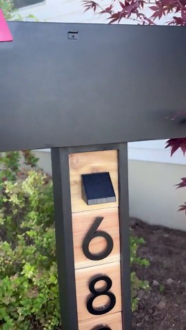Handmade Mailbox Modern Post, Cedar Wood, Customizable, ANGLED Mailbox SLIM SERIES - Etsy