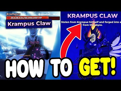How To GET KRAMPUS CLAW SHOWCASE In HUNTY ZOMBIE! Roblox