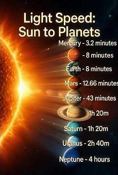Light Speed from the Sun to Every Planet 🌞🚀 | Mind-Blowing Animation