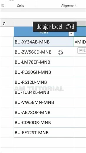 tutorial extract partial text in Microsoft Excel #fypシ #tutorial #msexceltutorial #belajaroffice