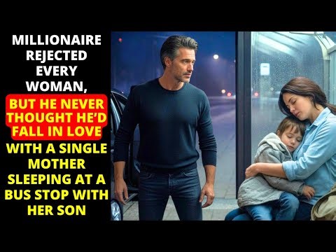 HE REJECTED EVERY WOMAN, BUT FELL IN LOVE WITH A SINGLE MOM SLEEPING AT A BUS STOP