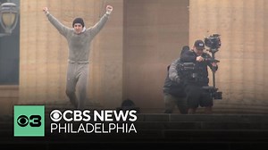 Actor re-creates iconic "Rocky" run in Philadelphia for new movie