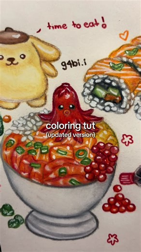 How to Color Food Art with Colored Pencils